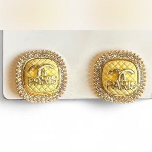 Gold Paris-Inspired Stud Earrings